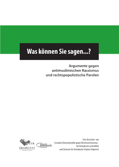 Titelseite der Broschüre "Was können Sie sagen?" aus dem Jahr 2011