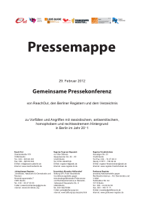 Erste Seite der Pressemitteilung vom 29.02.2012 der Berliner Register und Reach Out