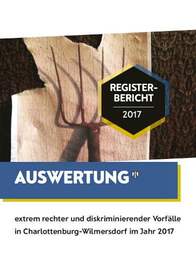 Titelseite der Broschüre: Auswertung 2017 vom Register Charlottenburg-Wilmersdorf