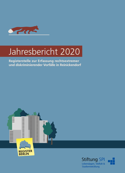 Das Bild zeigt das Cover des Jahresbericht 2020 des Register Reinickendorf